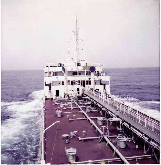 At sea