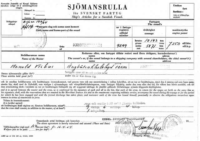 Fermlands sjömansrulla 1964